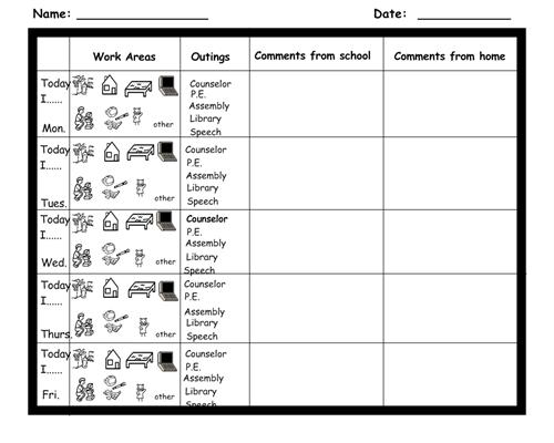 class room schedule