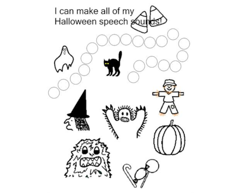 halloween dot art reinforcer
