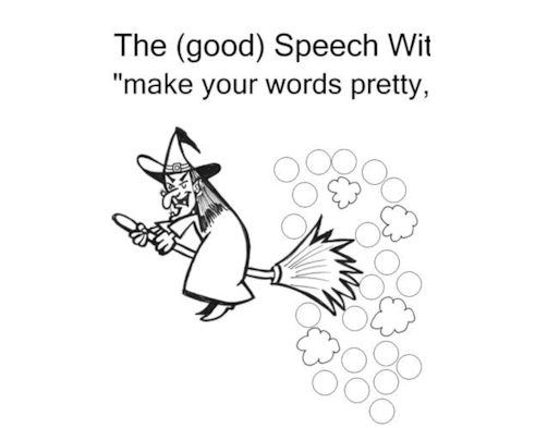 halloween witch dot art reinforcer