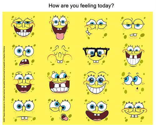 Emoticon Feelings Chart