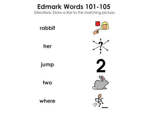 Worksheets Edmark Reading Program Worksheets edmark level 1 matching worksheets