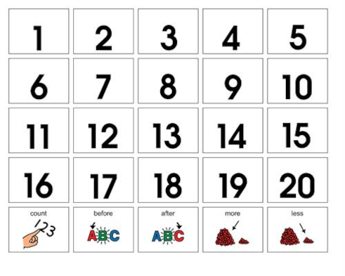 Calligraphy Numbers 1 20