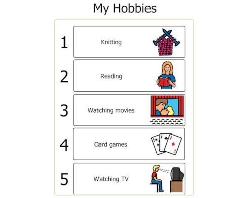 
hobbies examples in french